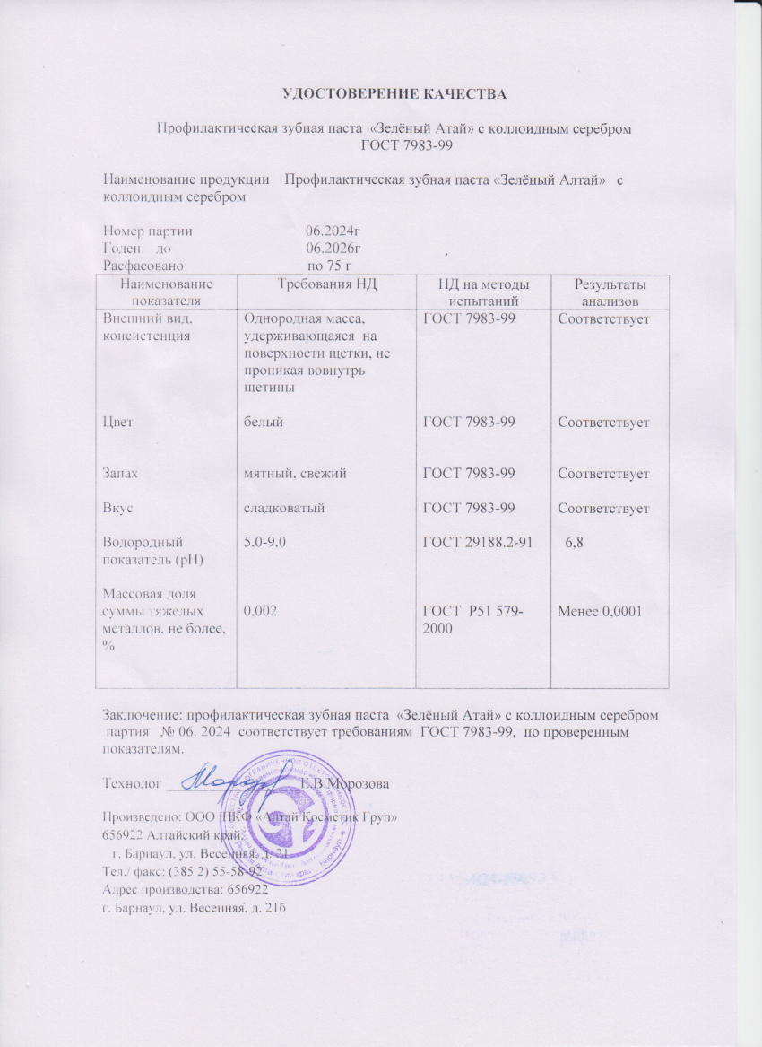 Паспорт №062024